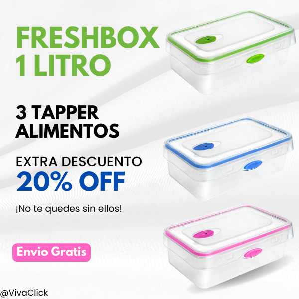 FreshBox® 1L Tapper Paga 2 Lleva 3