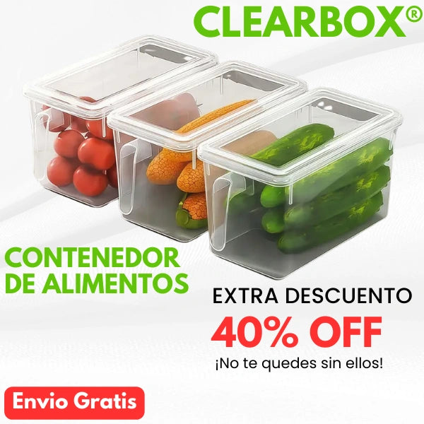 ClearBox® Organizador Transparente con Tapa y Manija OFERTA